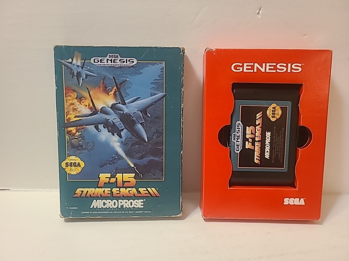 F-15 Strike Eagle II 2 (Sega Genesis, 1993) Complete w/ Manual CIB