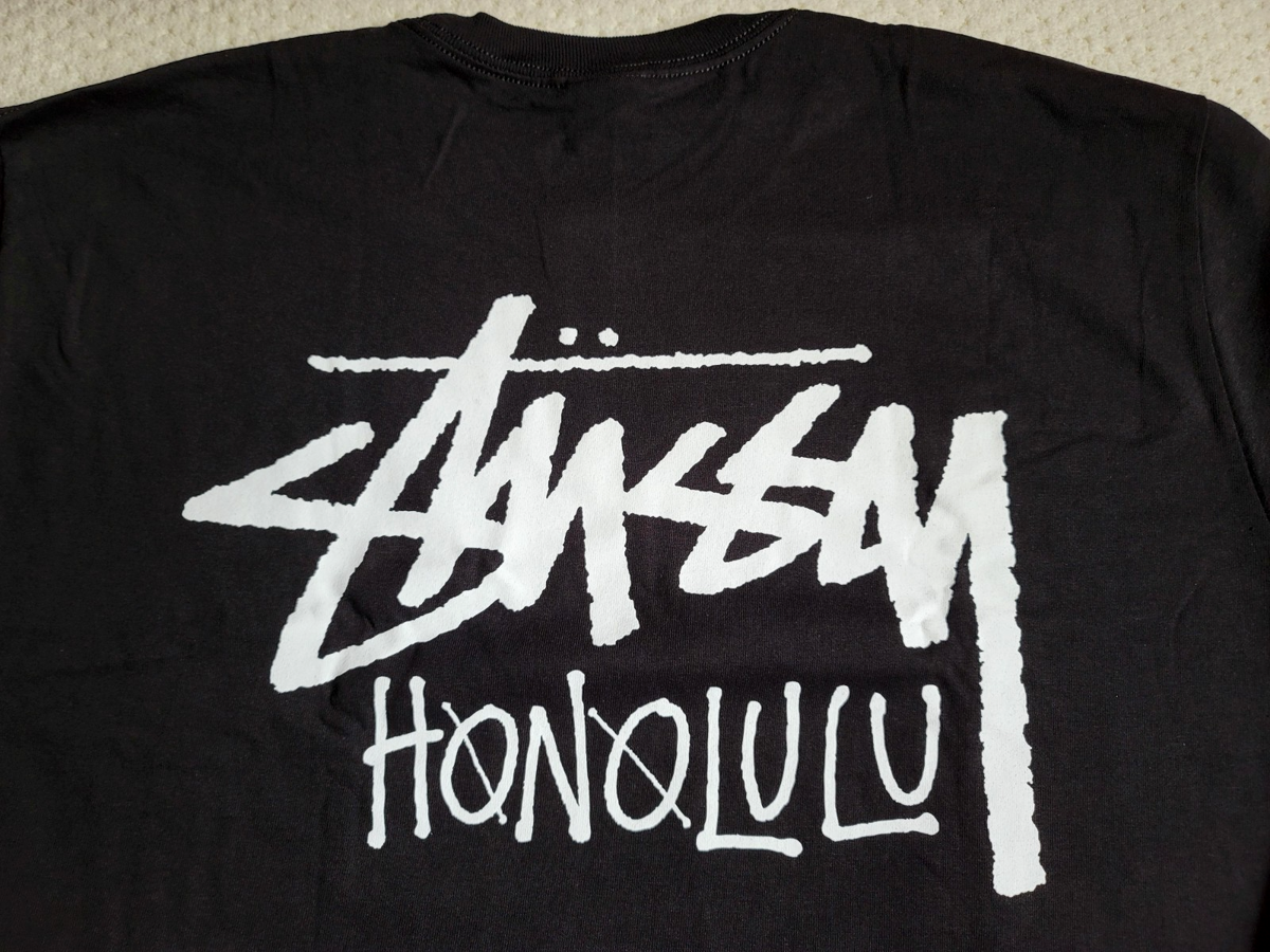 NWT STUSSY HONOLULU Hawaii Chapter Tee Limited BLACK LONG SLEEVE T