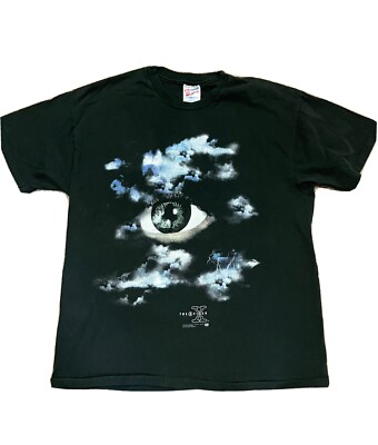 vtg 90s X FILES TV SHOW EYE CLOUD LIGHTNING SCI FI t-shirt XL