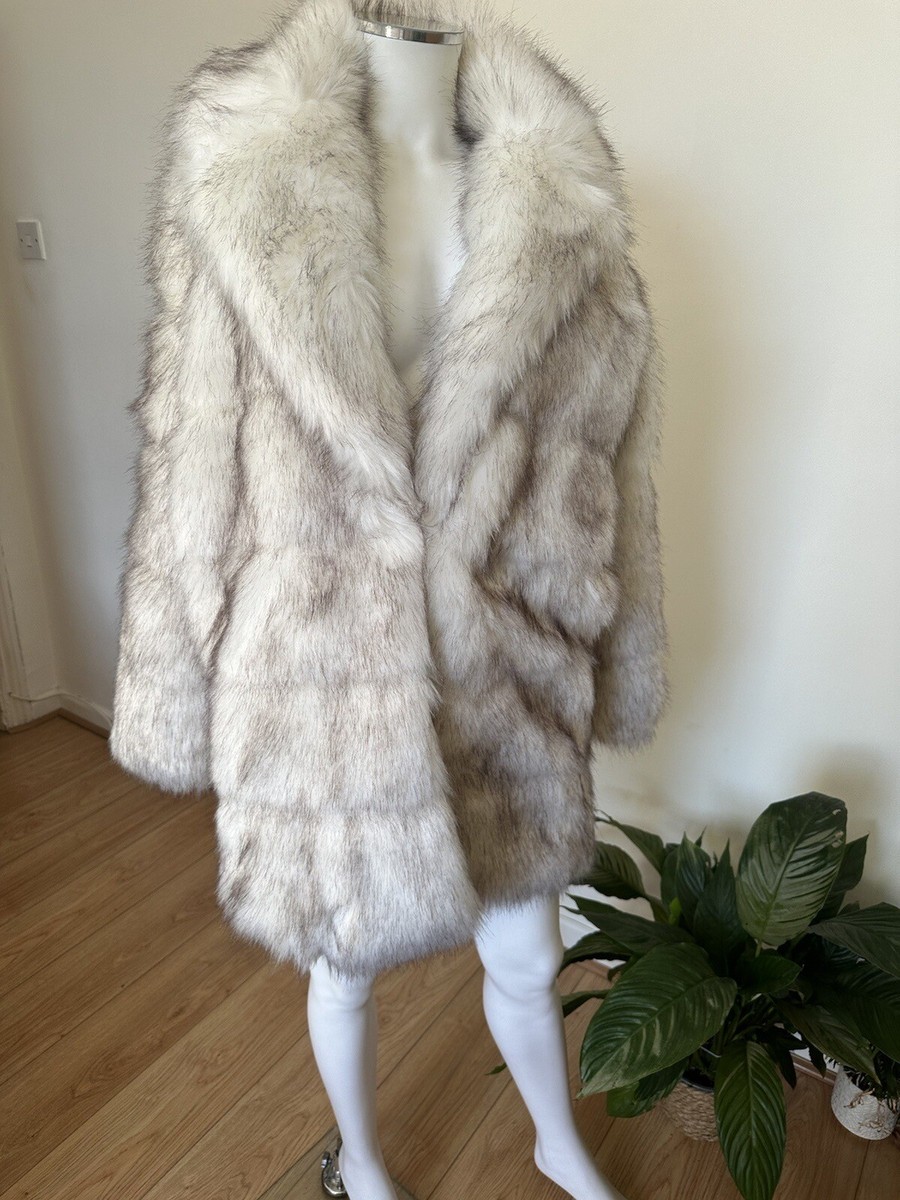 ZARA BNWT 2023. ECRU BEIGE STEVEN MEISEL FAUX FUR COAT. 6153/902