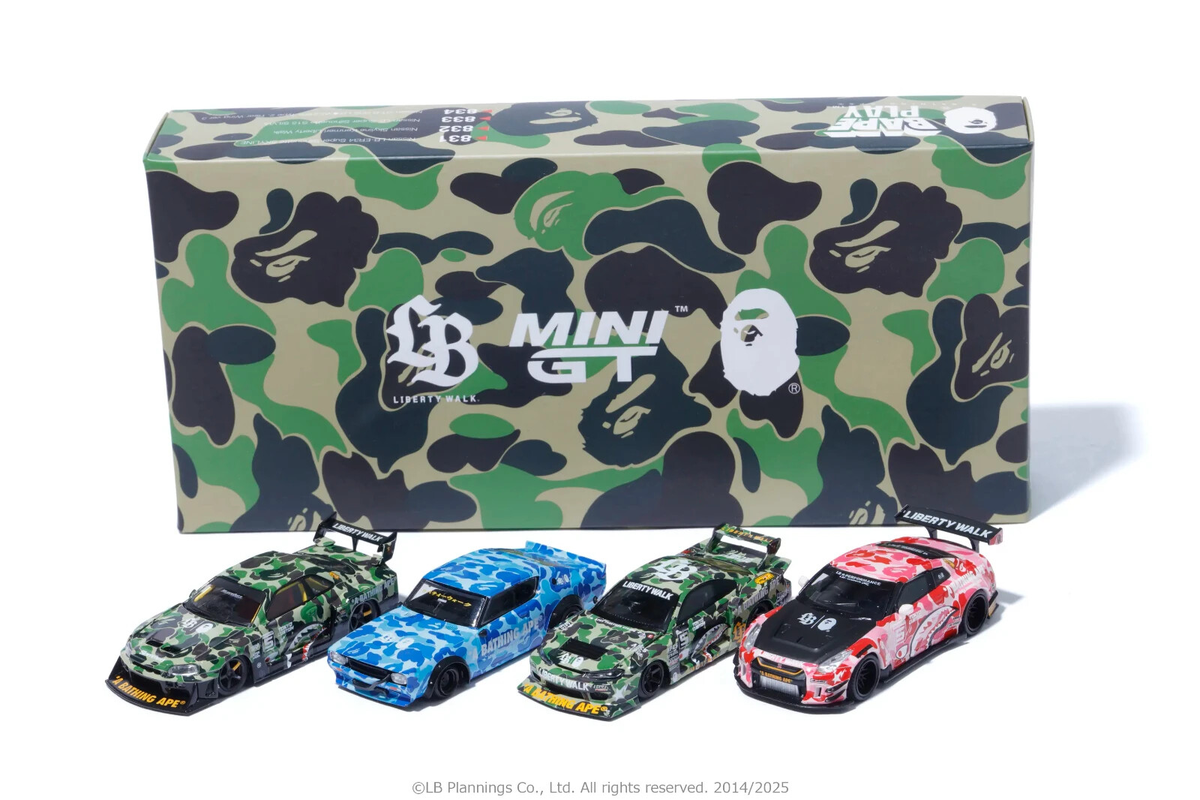 Mini GT x Bape LBWK Nissan Set Tokyo Auto Salon Limited Edition