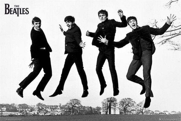 THE BEATLES - JUMP PHOTO 1963 - DEZO HOFFMAN - 91 x 61 cm 36