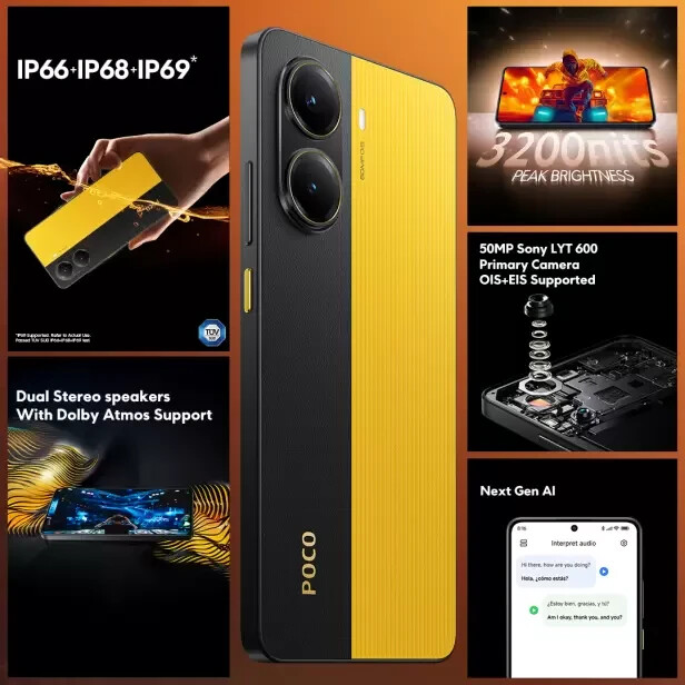 POCO X7 Pro 5G Factory Unlocked-Dual SIM-256GB Storage 8GB RAM
