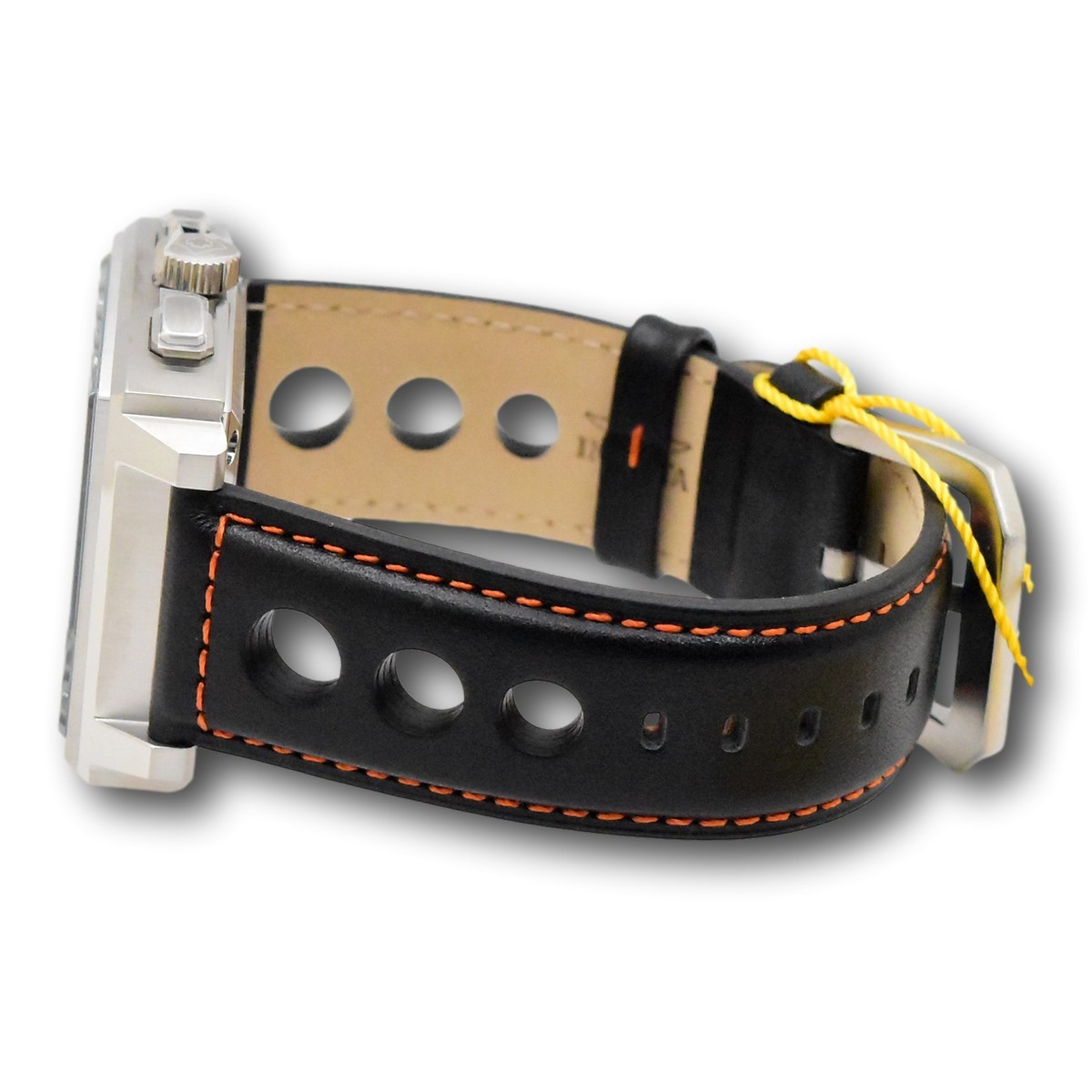 Invicta S1 Rally Cuadro Men's 45mm Blue GMT Black Leather Chrono