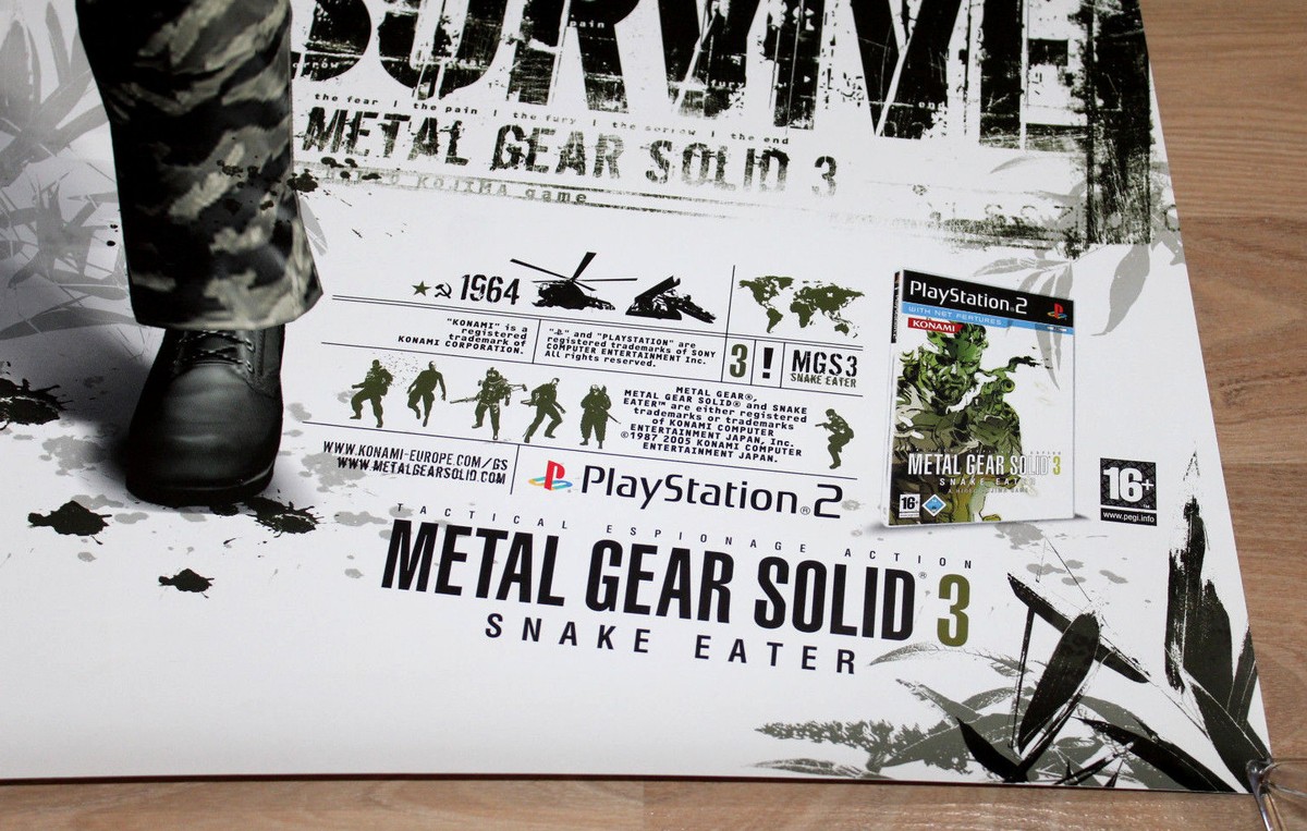 非売品】L GEAR SOLID 3 B2ポスター 非売品】L GEAR SOLID 3 B2