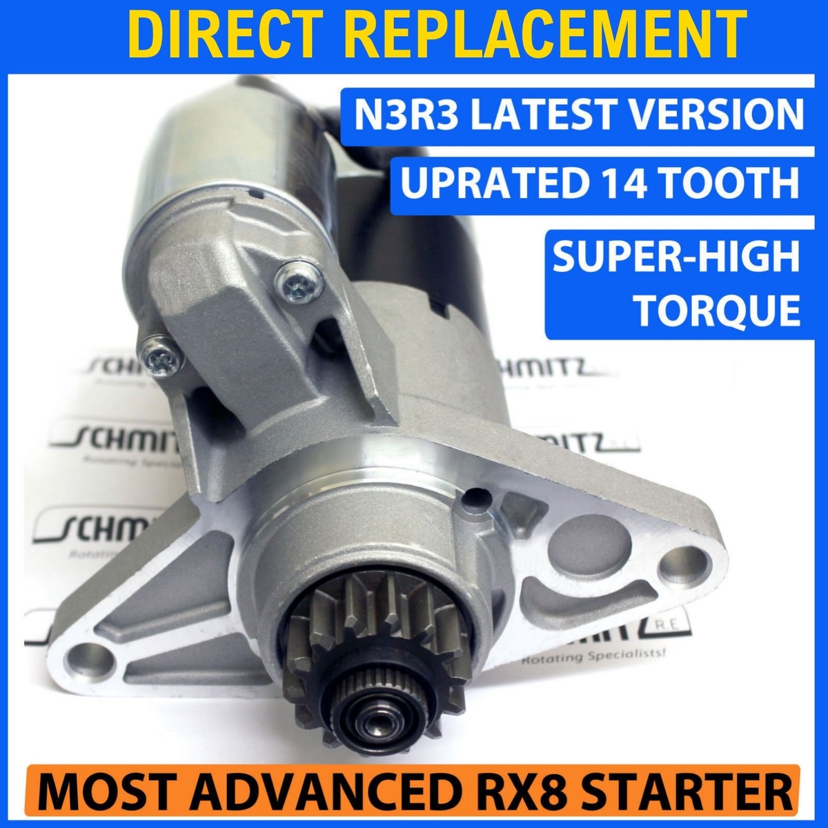 fits MAZDA RX8 STARTER MOTOR 2003-2012 NEW HEAVY DUTY 14 TOOTH