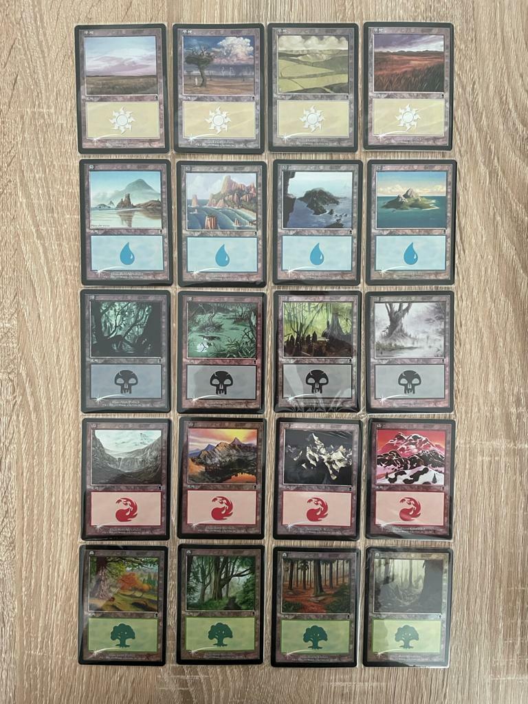 MTG 20X JAPANESE FOIL ODYSSEY BASIC LANDS SET FOREST PLAINS SWAMP