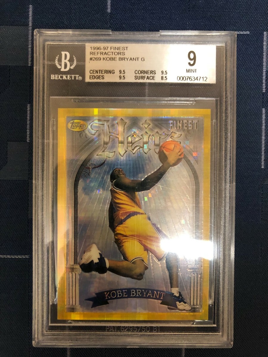 Kobe Bryant 1996 Topps Finest Gold Refractor BGS 9 Rookie RC 9.5