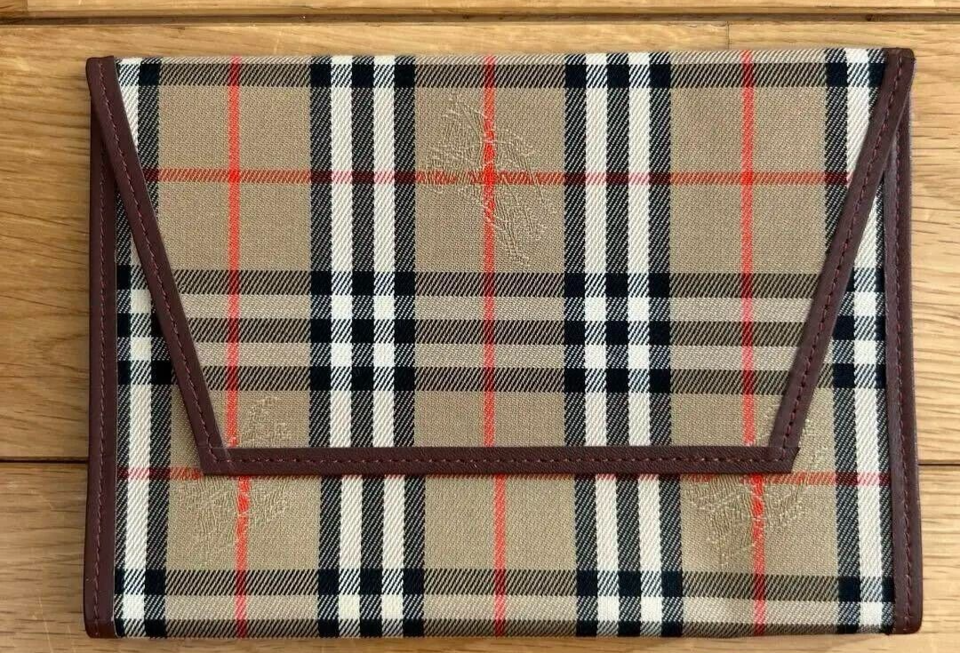 BURBERRY Nova Check Day Planner notebook Cover Nylon Beige