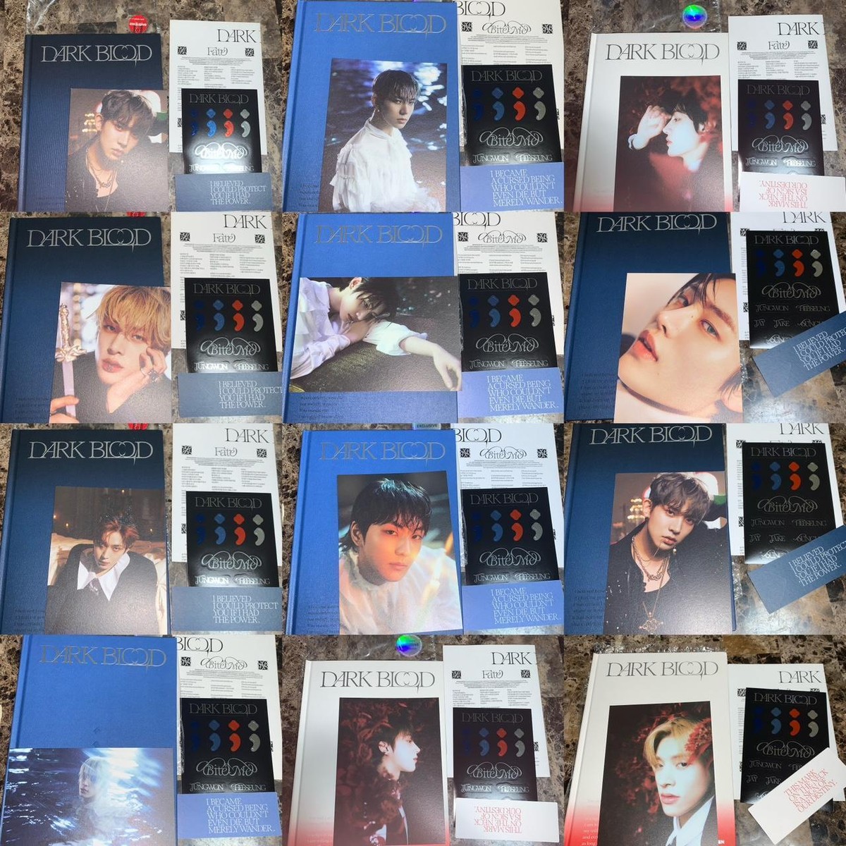 Enhypen dark blood album new half ver member postcard no photocard