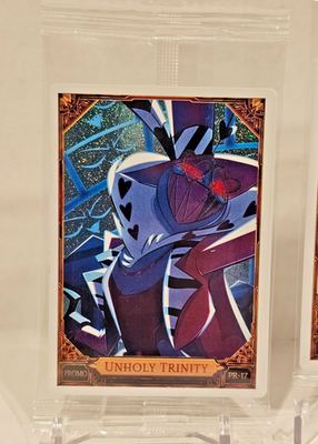 Hazbin Hotel Promo Trading Card Foil Unholy Trinity PR-17, PR-18