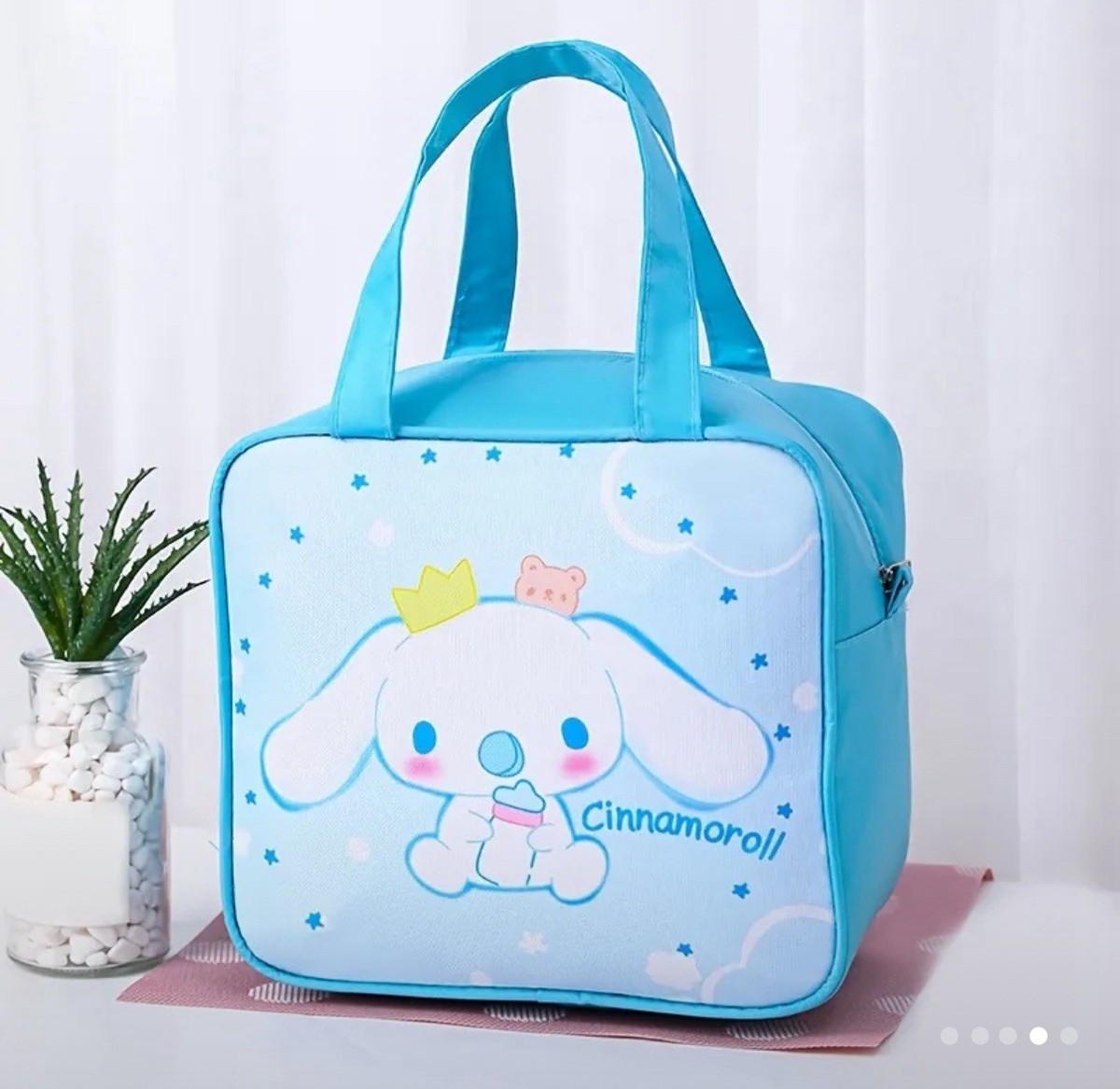 Cinnamoroll Lunch Box Kids Sanrio Blue Kawaii New School Container