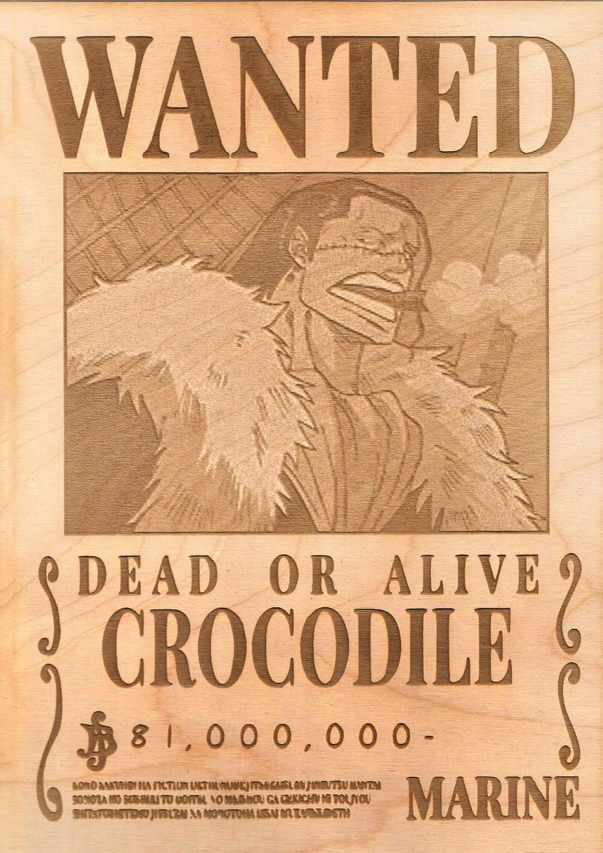 サー・クロコダイル WANTEDポスター One Piece - Crocodile Wanted
