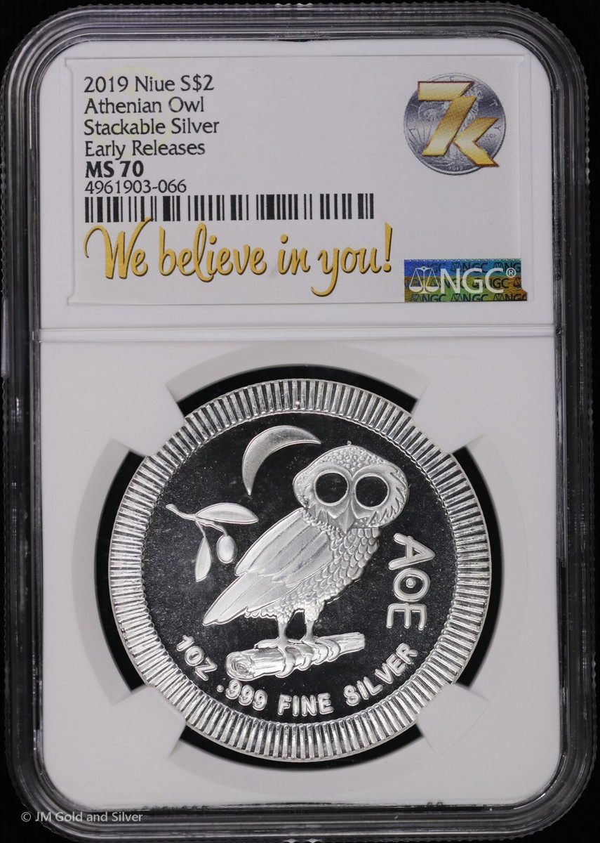 最高鑑定】2019エイリアンエッグチェンバー2オンス銀貨NGC