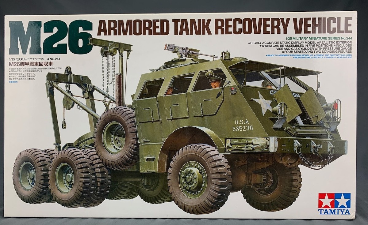 1:35 Tamiya 35244 M26 Armored Tank Recovery Vehicle Model Kit