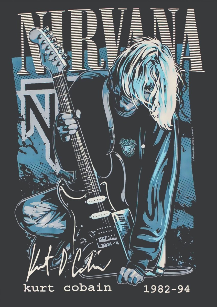 Nirvana Cobain live ポスター Amazon.co.jp: Nirvana – Framed音楽