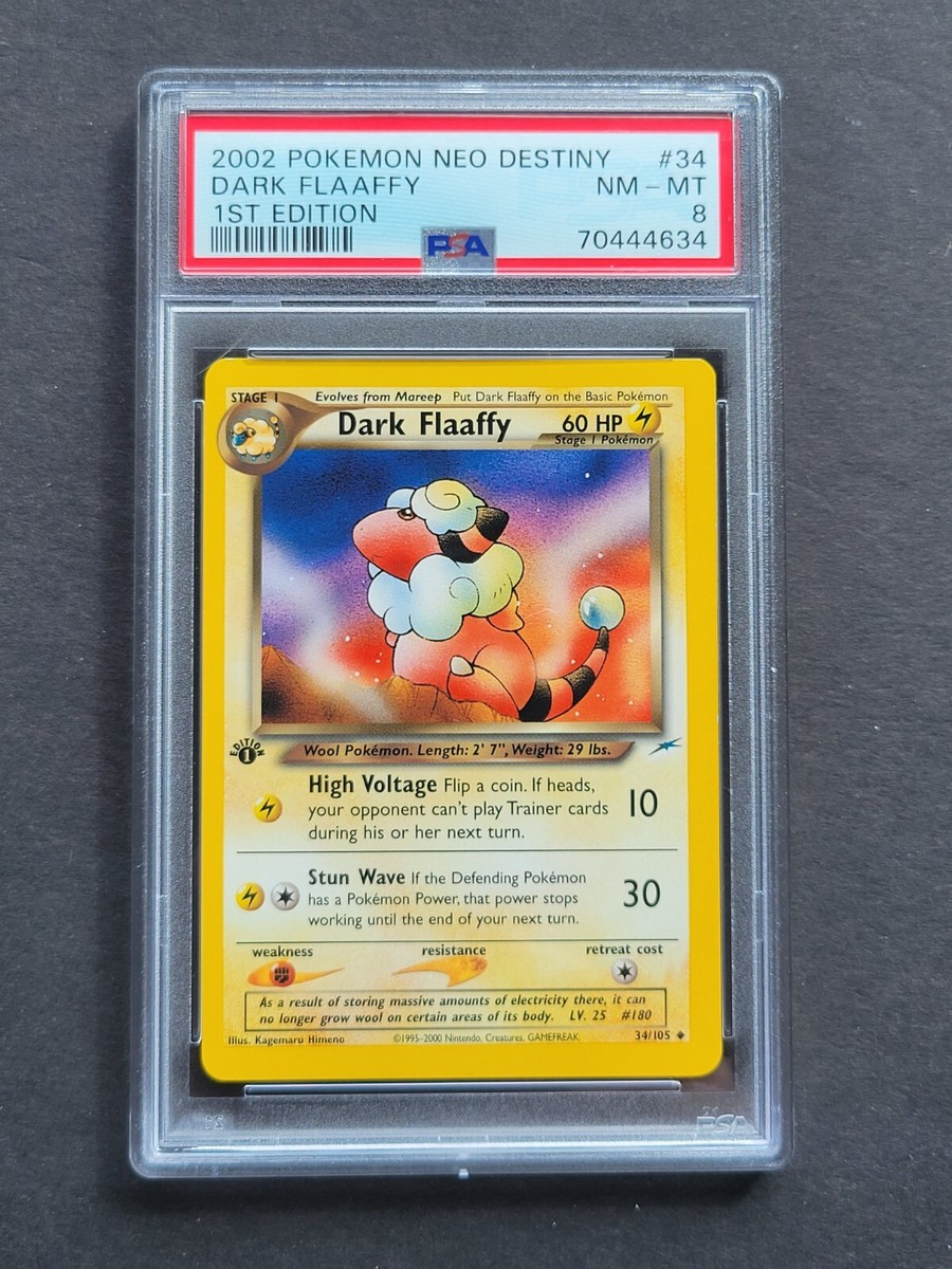 Pokemon PSA 8 1ST EDITION DARK FLAAFFY 34/105 NEO DESTINY SET NON