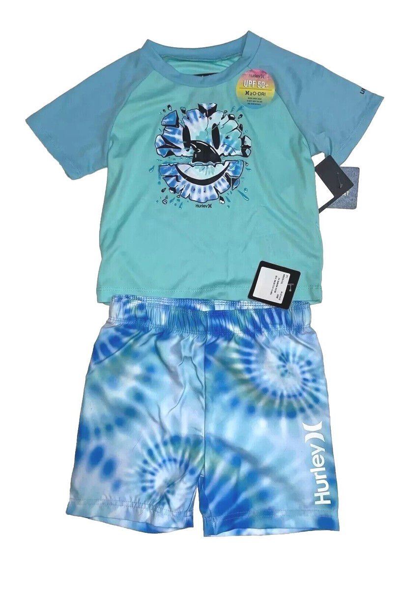 セットFCRB Hurley RASH GUARD、 SWIM SHORTS