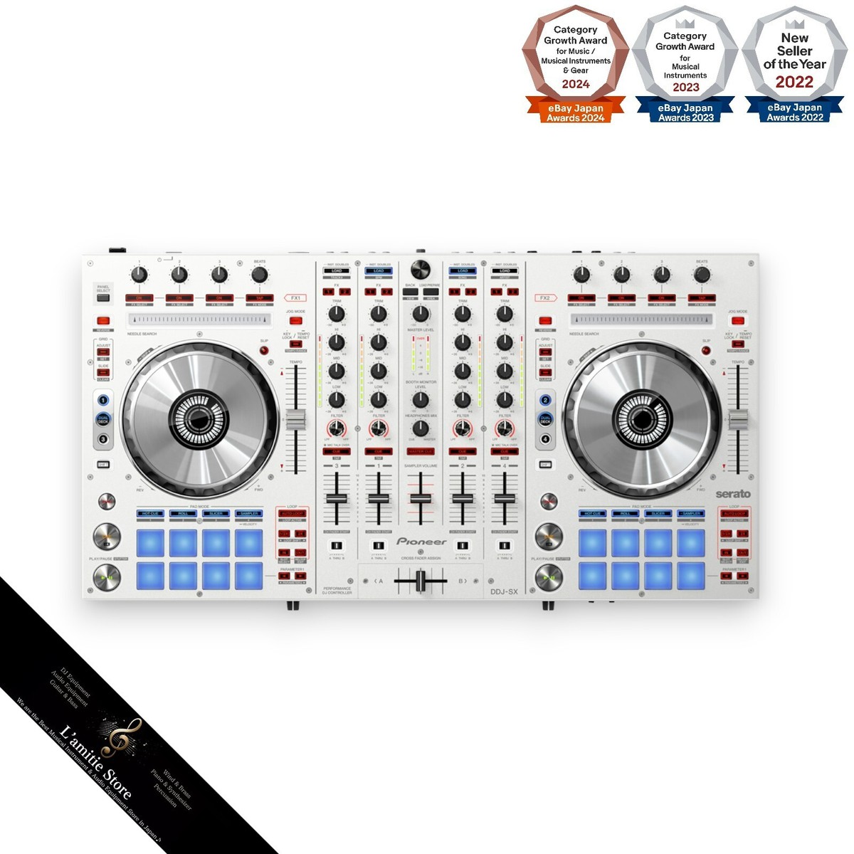 Pioneer DDJ-SX-W Pro Digital DJ Controller Serato 4-Channel 4ch