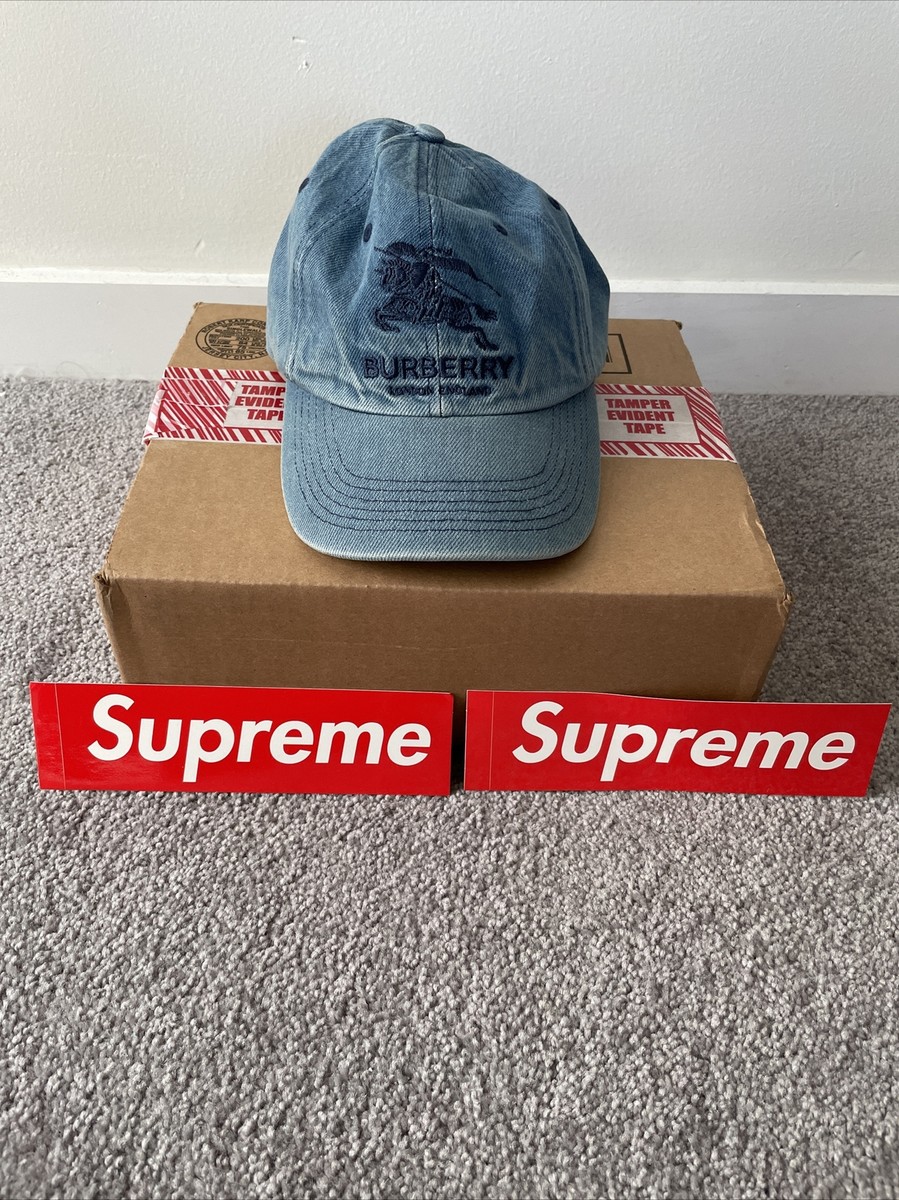 Supreme Burberry Denim 6 Panel Hat | eBay