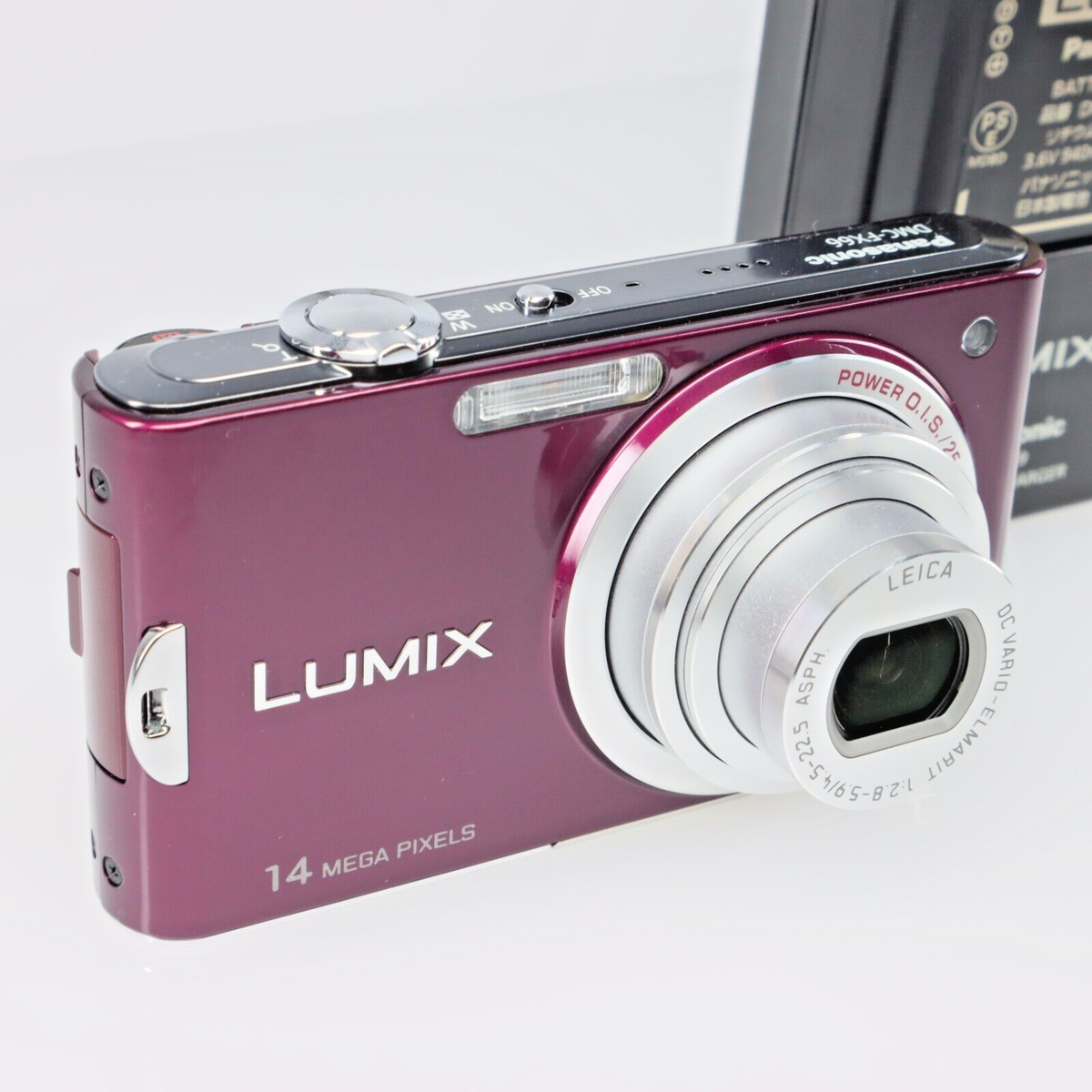 Top Mint] Panasonic LUMIX DMC-FX66 Purple Compact Digital Camera