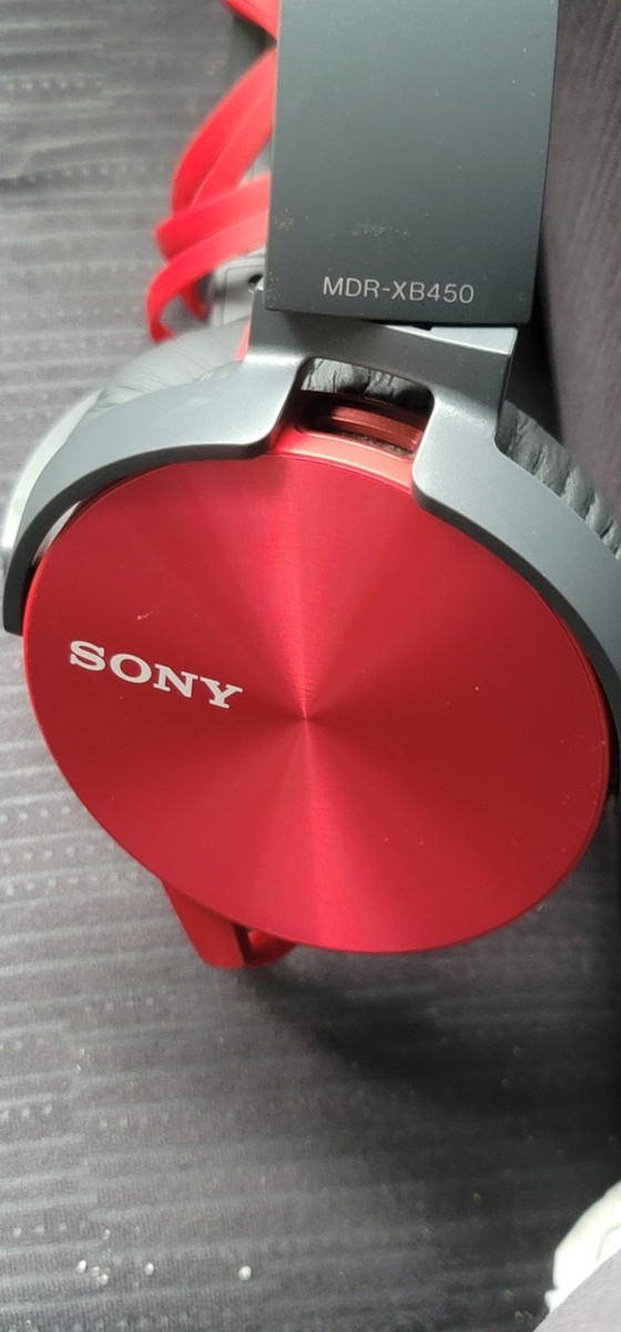 Sony MDR-XB450 Wired On Ear Extra Bass Headphones Red | eBay