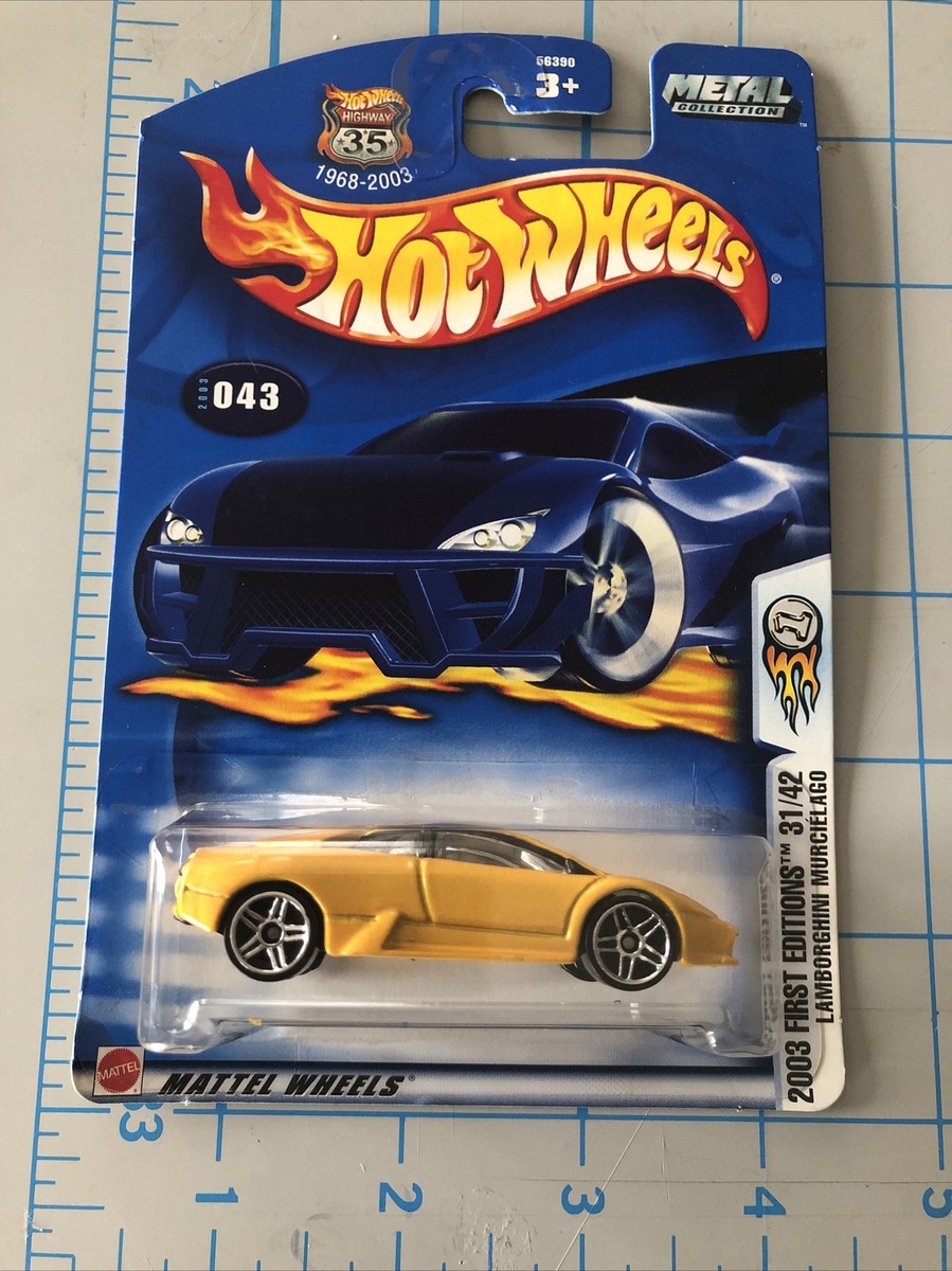 Hot Wheels 2003-043 良い First Editions Yellow Lamborghini