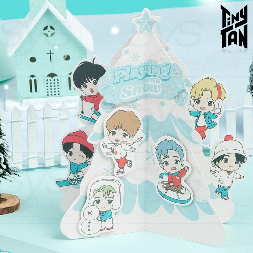 BTS TinyTAN Official Goods 2021 Winter Collection Playing with