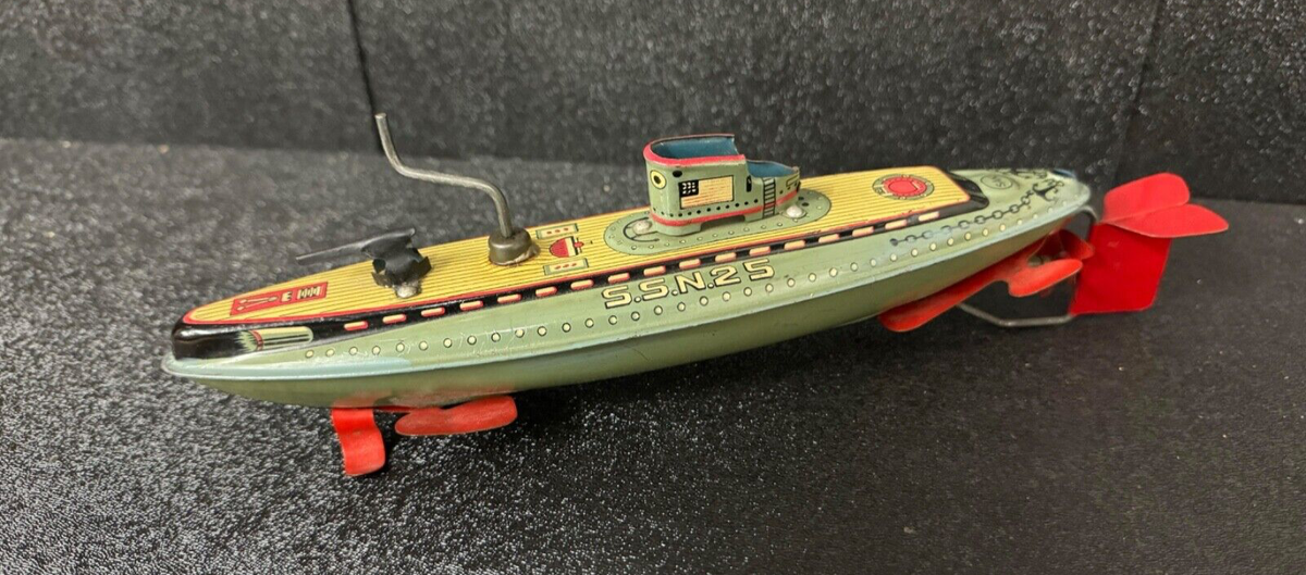 マルサン SUBMARINE S.S.N. NO.25 1960年代 当時物 ブリキ