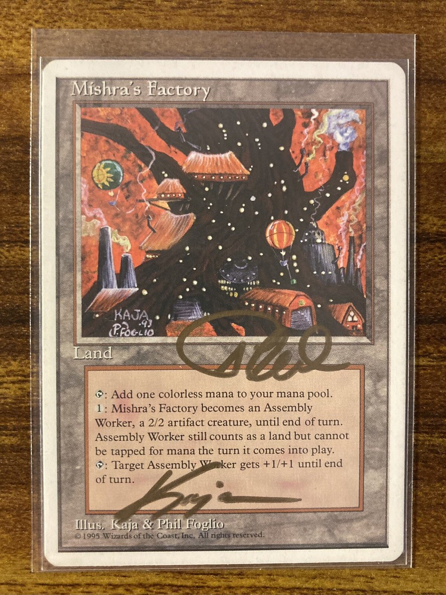 MTG Mishra's Factory（ミシュラの工廠 春夏秋冬）一部サイン入 MTG