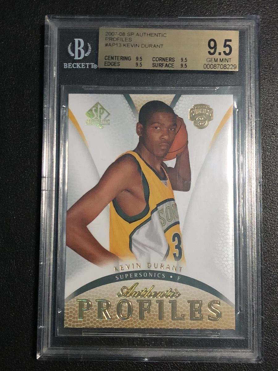 2007-08 SP Authentic Profiles Kevin Durant Rookie Card! BGS 9.5