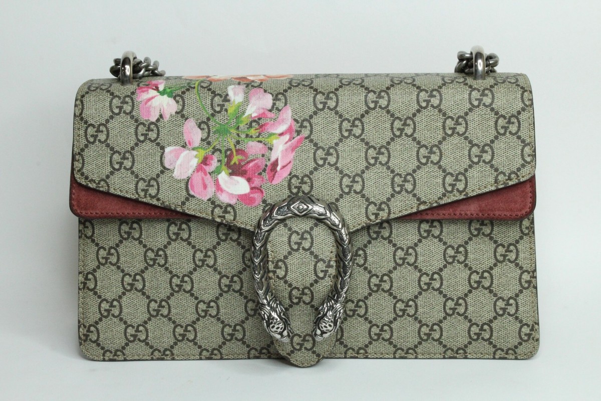 Gucci Dionysus Small Blooms GG Supreme Canvas Chain Shoulder Bag