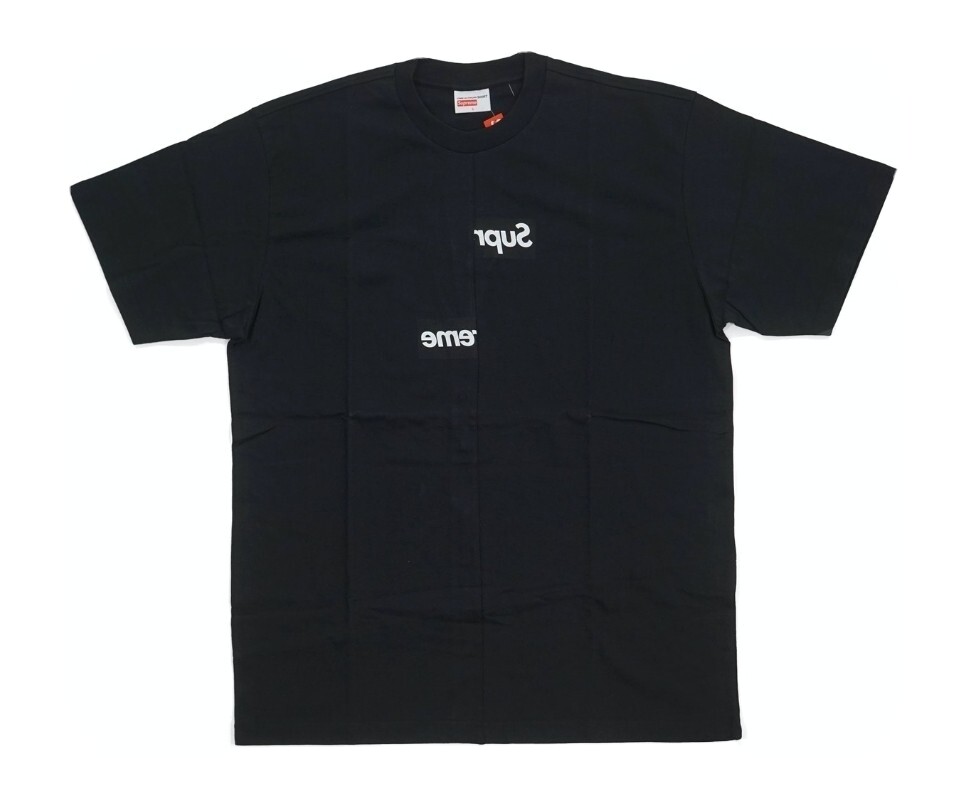 Supreme CDG Comme Des Garcons Shirt Split Box Logo Tee Black