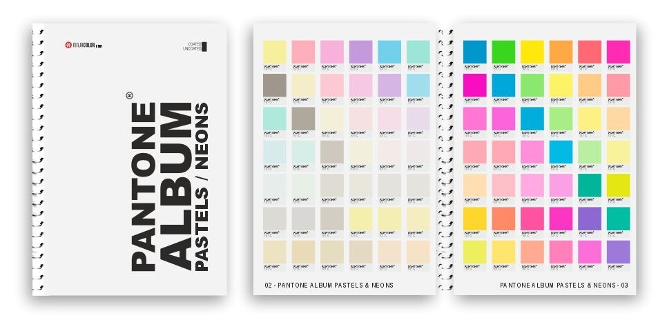 PANTONE ALBUM PASTELS/NEONS COATED - cheapest specialised swatch