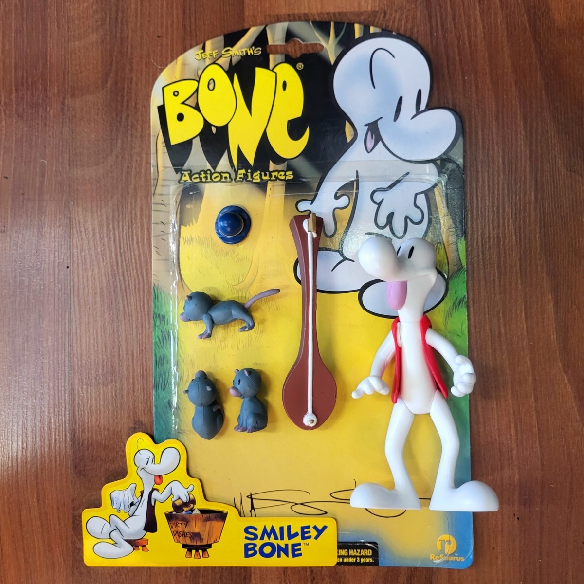 Jeff Smith's Bone Comics SMILEY BONE Action Figure ReSaurus 1996
