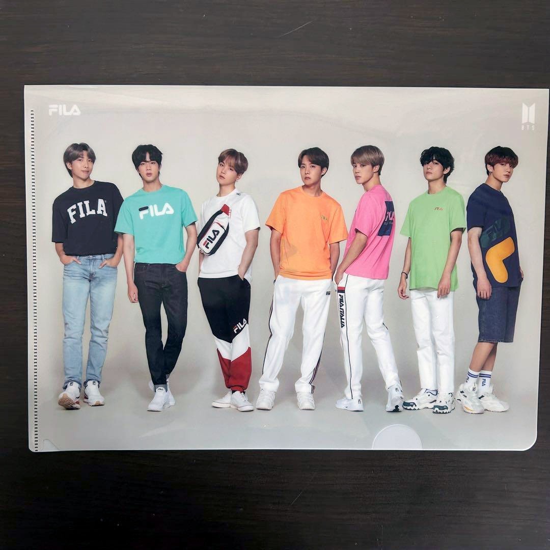 BTS x FILA Collaboration Clear file folder Complete Set 8 Benefits