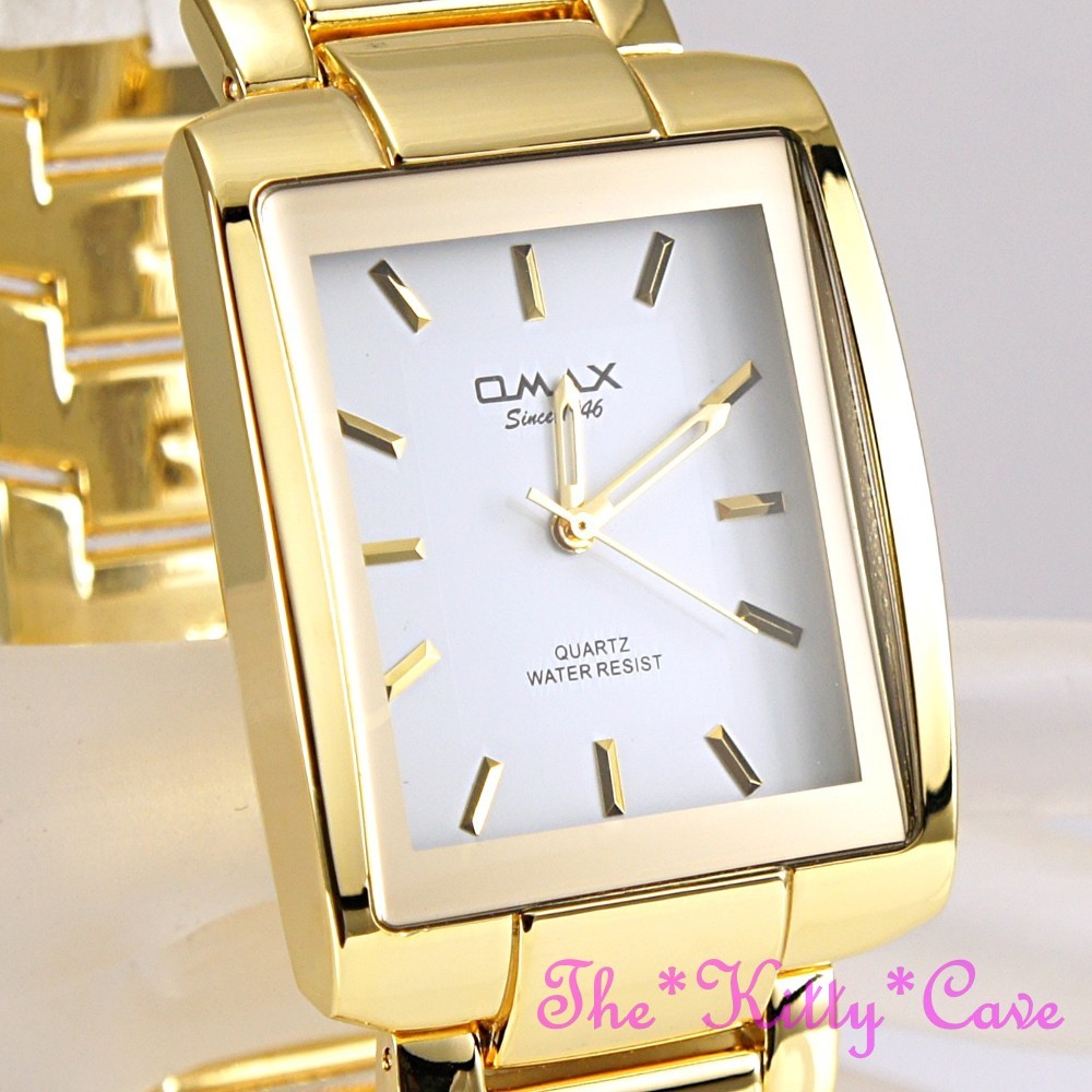 Elegant OMAX Designer, Gold Plated Steel, Seiko Movt, Stylish