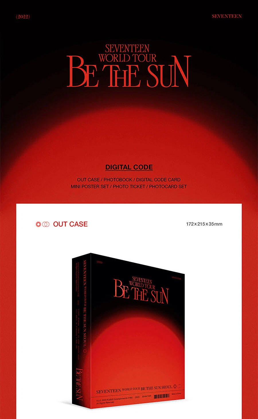 未開封新品) BE THE SUN SEVENTEEN WORLD TOUR SEOUL DVD 【公式通販】