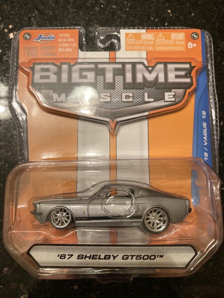 Jada Bigtime Muscle '67 Shelby GT 500 , Ford Mustang , Gray , New