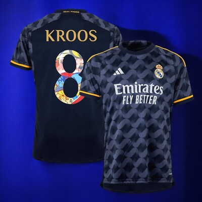 Jersey R. Madrid AWAY 23/24 - KROSS # 8 - BLUE NAVY - 2XL (Run