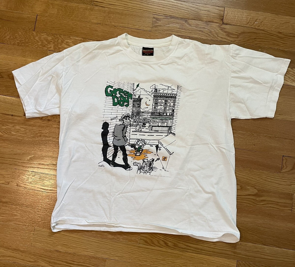 Vintage 90s Green Day Sad Flower T-Shirt 1994 XL Brockum Great