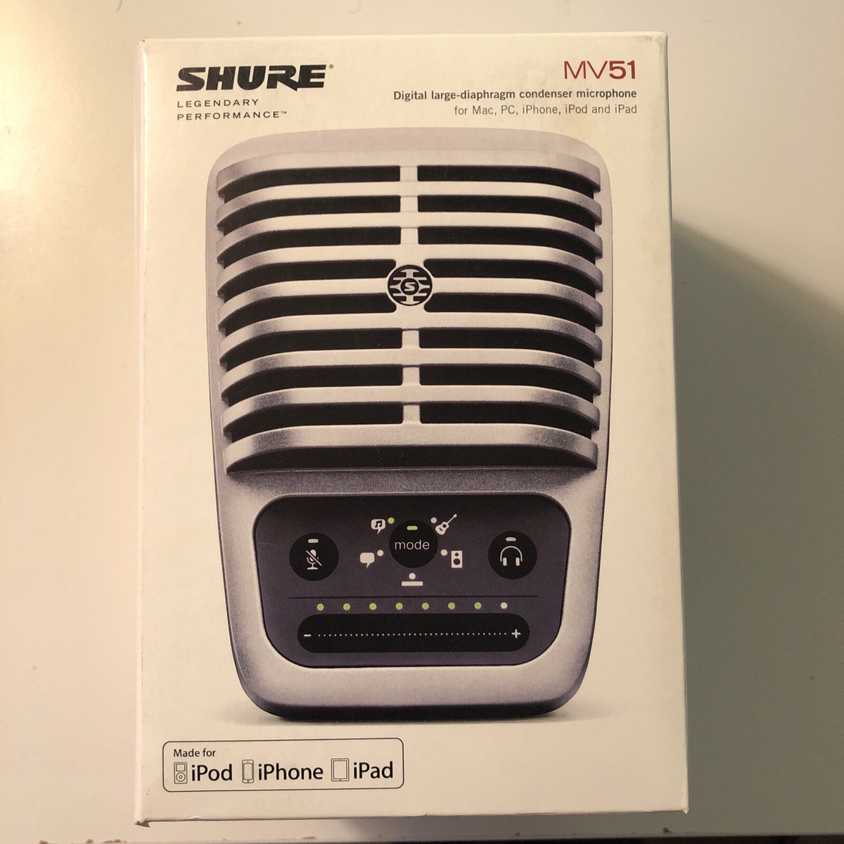 SHURE コンデンサーマイク シルバー MV51 SHURE MV51 コンデンサー