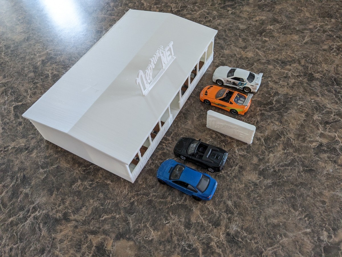 Fast and Furious Neptune Nest restaurant 3d printed diorama 1:64