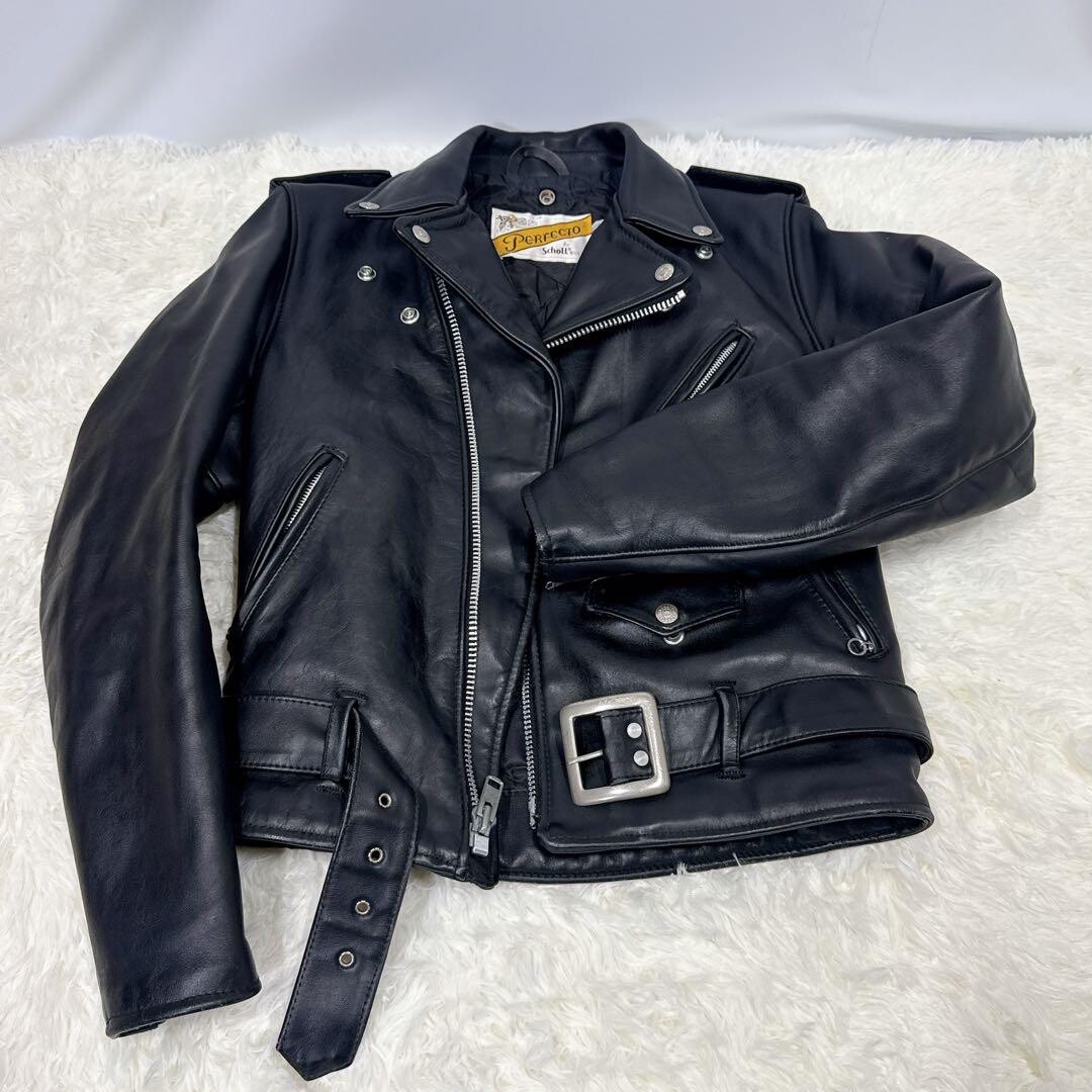 Schott Perfecto Double Leather Riders Jacket Size 36 Made in USA