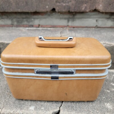 Vintage Samsonite Hard Shell Makeup Toiletries Luggage Case w
