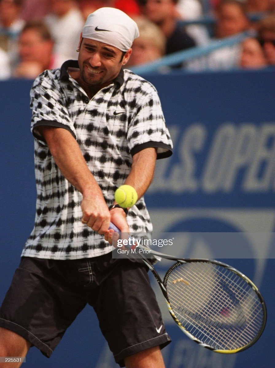 Nike Andre Agassi 1995 US Open Challenge Court Tennis Polo Shirt