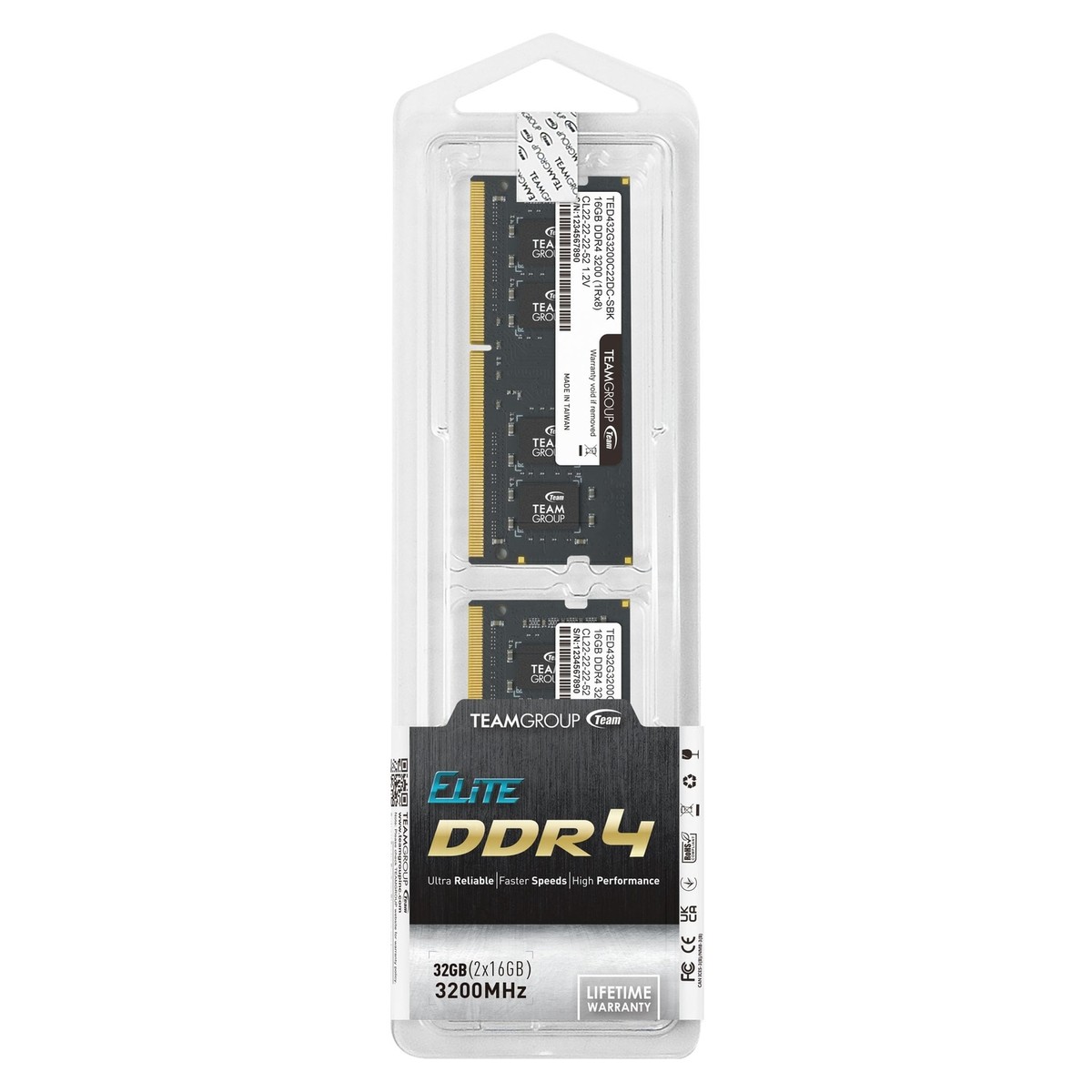 TEAMGROUP ELITE DDR4 32GB Kit (2 x 16GB) 3200MHz (2933MHz or