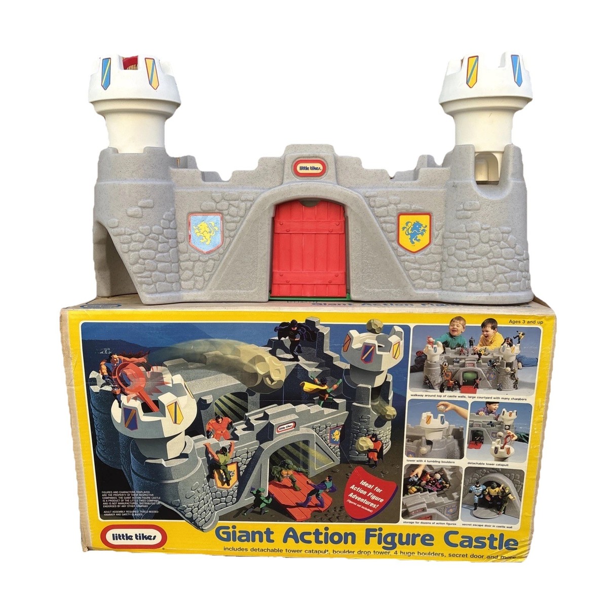 Vintage Little Tikes Giant Action Figure Castle with Original Box