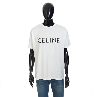 CELINE 販売 ホワイト Tシャツ CELINE ホワイト Tシャツ Mサイズ