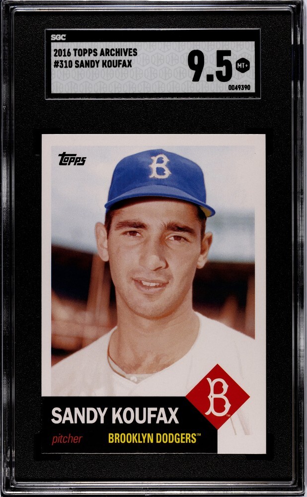 2016 Topps Archives #310 Sandy Koufax SGC 9.5 MINT+ Sticker SP | eBay